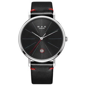 M.B.K欧美品牌手表男士全自动机械表 男表时尚简约潮流防水腕表三针单日历表专柜同款表M1002-2