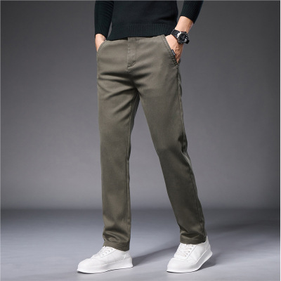 男装秋冬新款休闲裤时尚休闲男装厚款保暖男裤子轻商务风