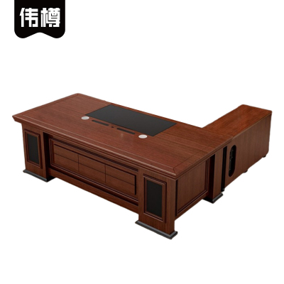 伟樽老板桌带双柜200*100*76cm套
