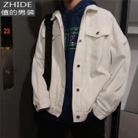 SUNTEK夹克男潮秋季复古色工装休闲外套翻领宽松韩版潮流港风帅气上衣夹克