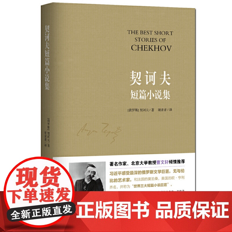 契诃夫短篇小说选 汝龙译 精装版中文版人民文学出版社 正版 契科夫短篇小说选小说集世界名著丛书原著初中生高中生书籍