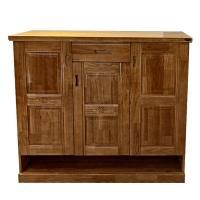 广亿隆鞋柜储物柜矮柜实木餐边柜三门一抽113*34*104cm