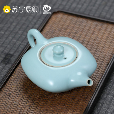 元青茶壶(MULTIPOTENT)汝窑茶壶开片可养陶瓷功夫茶具泡茶壶单壶 四喜壶160ML