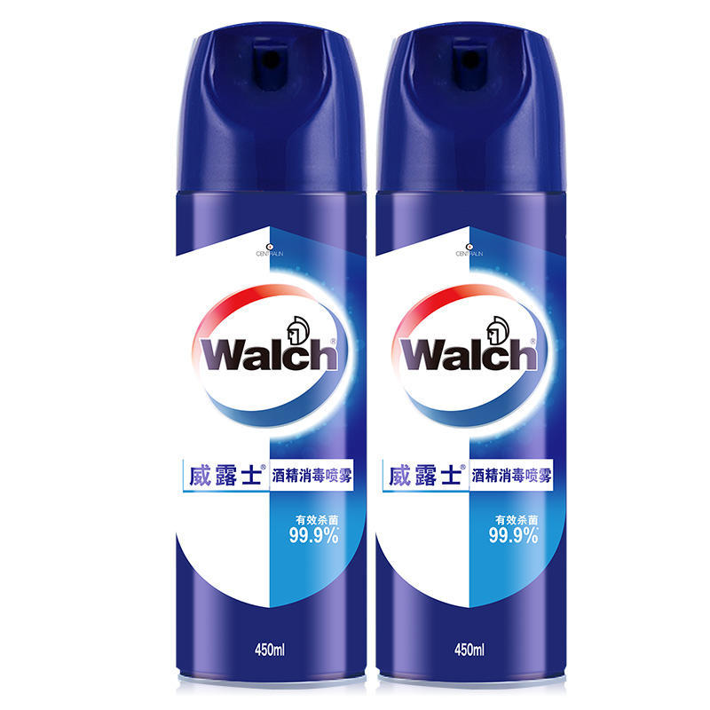 威露士消毒喷雾杀菌消毒家具玩具酒精消毒清洁喷洒 450ml 2瓶装