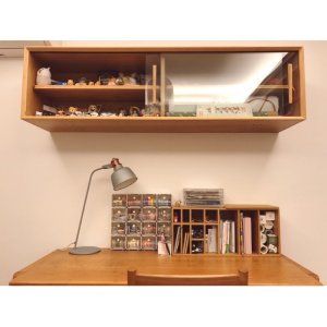 森美人北欧实木吊柜玻璃电视墙吊柜厨房壁柜客厅卧室挂墙式落地柜