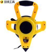 欧克(Ouke)尼龙覆膜钢卷尺钢架尺手提尺子工程测量50米OK-1842把
