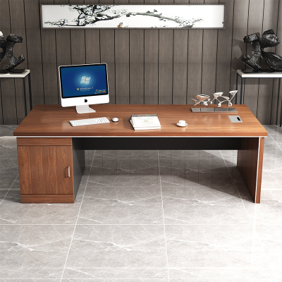 迅众 1400*600*750mm 现代简约台式电脑桌学生老板桌学习写字台办公家具桌椅组合大班台