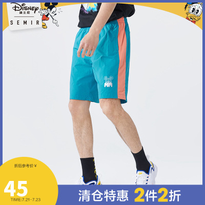 2件2折价：45-Semir森马2020夏季新款米奇系列季港风外穿潮流休闲短裤男