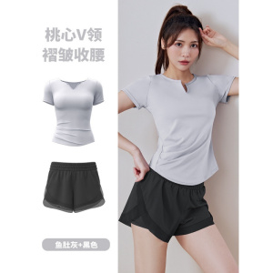 夏季新款瑜伽套装透气跑步健身运动训练瑜伽服女