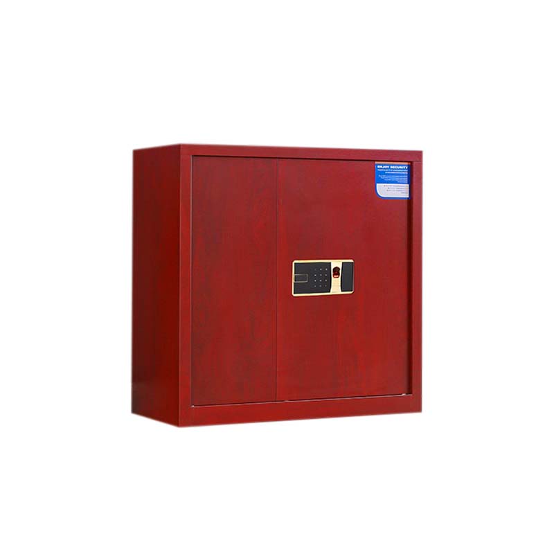 风雷动保密柜财务档案柜文件柜办公室资料储物柜保险柜电子密码国保锁矮柜红木纹-指纹密码锁