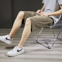 [2.5折价82元]唐狮夏季新款休闲短裤男潮牌冰丝裤直筒速干五分裤宽松时尚中裤男