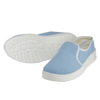 翰洋洁净(HANYANGCLEAN)防静电鞋 加厚软底无尘鞋车间透气劳保鞋洁净鞋工作鞋 蓝色PU底43码