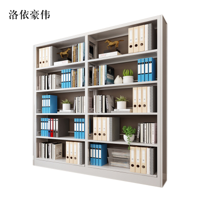 洛依豪伟钢制置物架图书馆单双面书店阅览室货架档案架资料架单面一列二