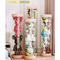 [补贴10%]娃娃收纳筒毛绒玩具收纳神器装放娃娃的透明桶儿童玩偶公仔收纳桶