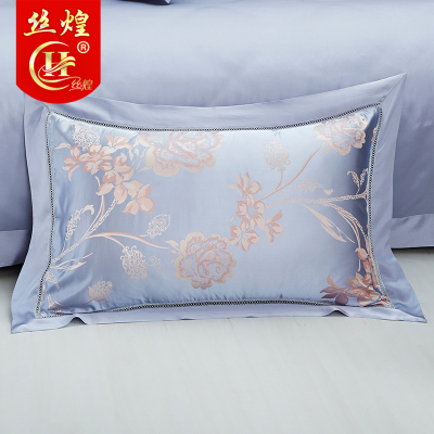 丝煌真丝枕套双面100%桑蚕丝重磅色织加厚婚庆丝绸枕头套单人