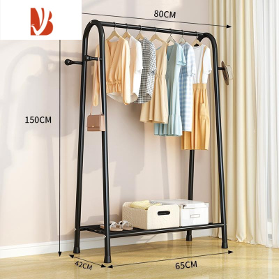 三维工匠晾衣架家用学生宿舍落地折叠卧室内晒挂衣服架子简易收纳整理凉杆