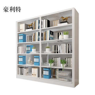 豪利特钢制置物架图书馆单双面书店阅览室货架档案架资料架双面一列二