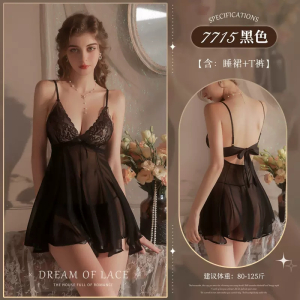 霏慕性感情趣内衣网纱透视仙女睡裙午夜魅力床上衣服女式情趣睡衣女士成人用品7715