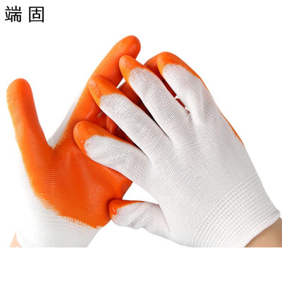 端固 浸胶平挂手套pvc2 双
