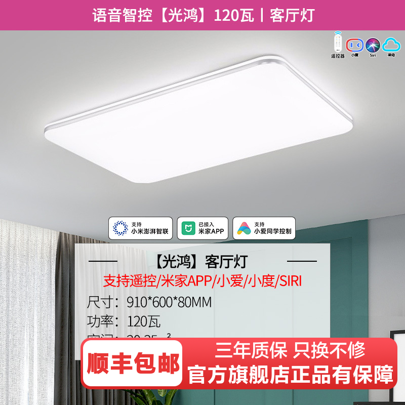 雷士照明现代简约吸顶灯北欧吸顶灯温馨浪漫客厅灯大气客厅吸顶灯客厅灯