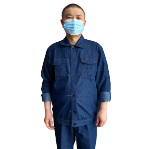 邦能之星牛仔工作服套装男焊工夏季电焊超薄款纯棉劳保服防烫耐磨透气N52275