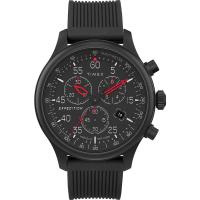 TIMEX/天美时户外腕表防尘防水耐用舒适男款黑盘棕带