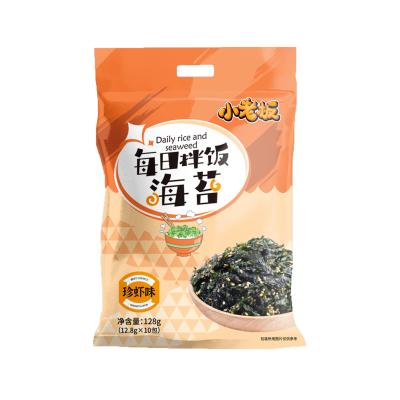 小老板珍虾味每日拌饭海苔12.8g*10袋即食紫菜儿童休闲零食