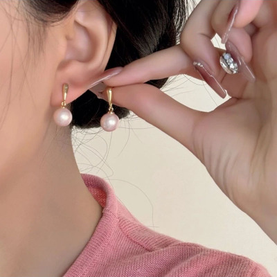 2025新款时尚气质珍珠银针耳钉小众百搭精致显脸瘦耳环轻奢高级感送女朋友老婆情人节七夕生日礼物