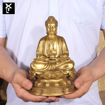 精品纯铜佛像摆件小号铜释迦摩尼家居汽车摆件铜像如来