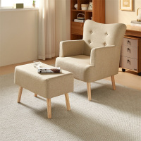 [休闲家具]全友家居 简约现代沙发客厅单人沙发脚凳小户型布艺沙发休闲家具