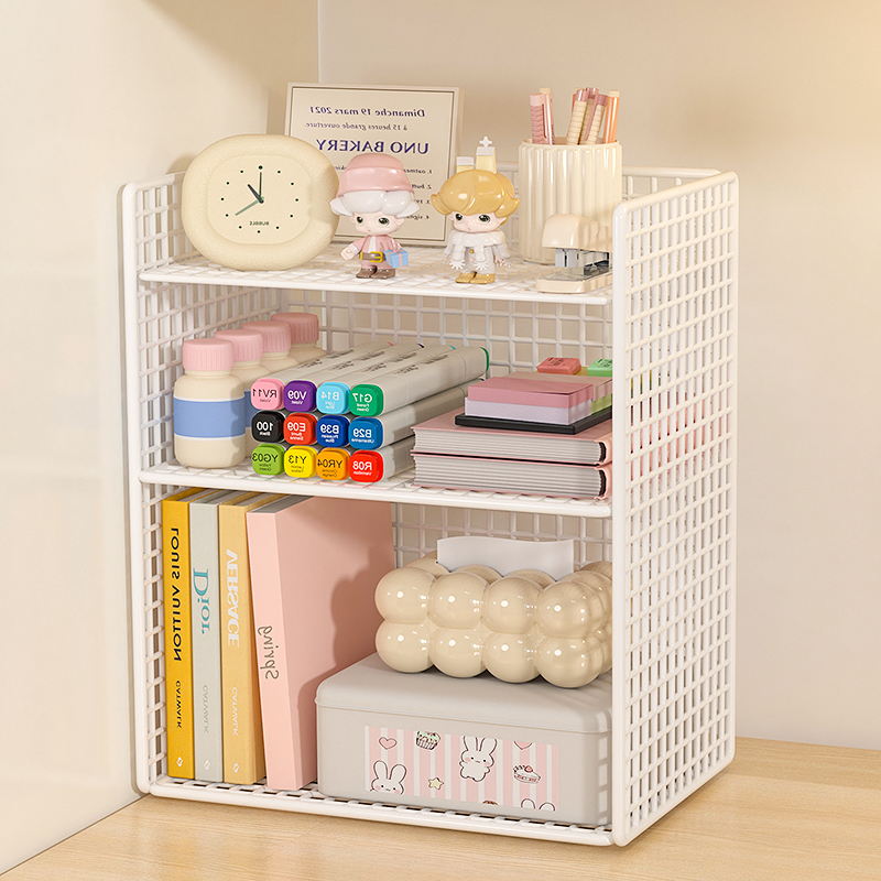 桌面置物架桌上收纳架宿舍书架书桌分层整理架大容量多层杂物架子