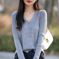 短款针织开衫外套女2025秋冬长袖韩版多巴胺穿搭修身毛衣打底衫