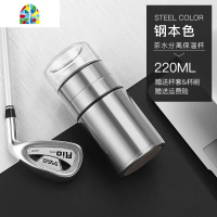 封后茶水分离保温杯男女士便携小巧带滤网泡茶水杯学生不锈钢杯子 FENG 316不锈钢保温款220ml中国红[送杯套杯