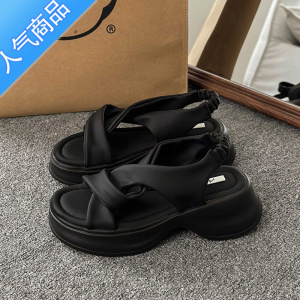 SUNTEK2023年新款夏季网红超火厚底罗马凉鞋女仙女风时尚百搭配裙子