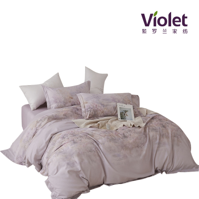紫罗兰超柔纯棉磨毛四件套款号:VDZLPSS13761 恰逢春樱/慧雅豆沙