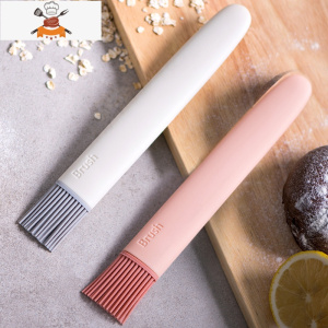 硅胶油刷厨房烙饼刷油家用食品级油刷烘焙蛋液小刷子可高温烧烤刷 敬平 硅胶刷两件装(粉+白)