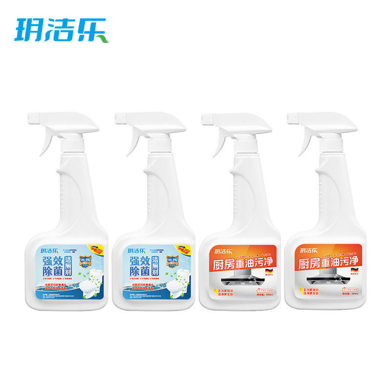 玥洁乐 清洁套装(洁厕剂500ml*2瓶+油污净500ml*2瓶)/套
