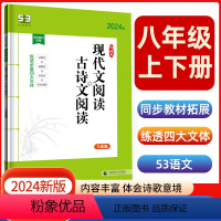 现代文阅读+古诗文阅读八年级 [正版]2024版53阅读理解与完形填空初中通用七八九年级听力突破专项初中英语语法词汇全国