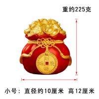 聚宝盆钱袋摆件存钱罐新中式店铺开业礼品收银台摆设家居客厅装饰