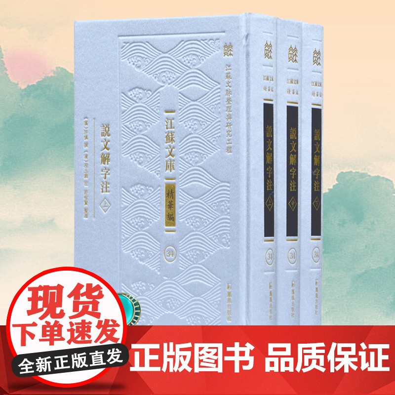 全套3册说文解字注 段玉裁 凤凰出版社店正版书籍 江苏文库精华编 (汉)许慎撰 许惟贤整理 16开精装