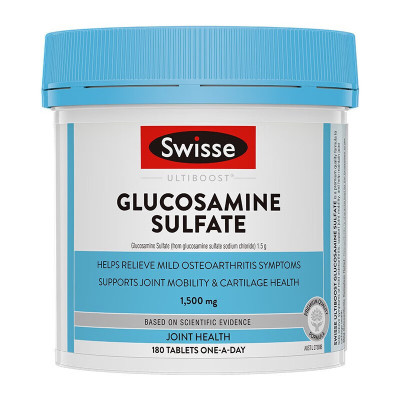 Swisse 维骨力 氨糖维骨力片剂 180片 1瓶装 骨胶原葡萄糖胺关节灵软骨(膳食营养补充剂)澳洲进口