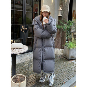 年女冬新款大被子超好看泡芙柔软长款过膝棉衣加厚棉服外套