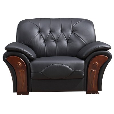 富和美皮艺沙发办公沙发接待会客办公室家具办公沙发单人位沙发78