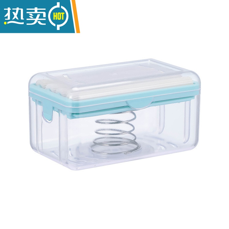 敬平免搓洗手搓香皂盒多功能抖音同款带沥水收纳滚轮式自动起泡肥皂盒 轻奢蓝