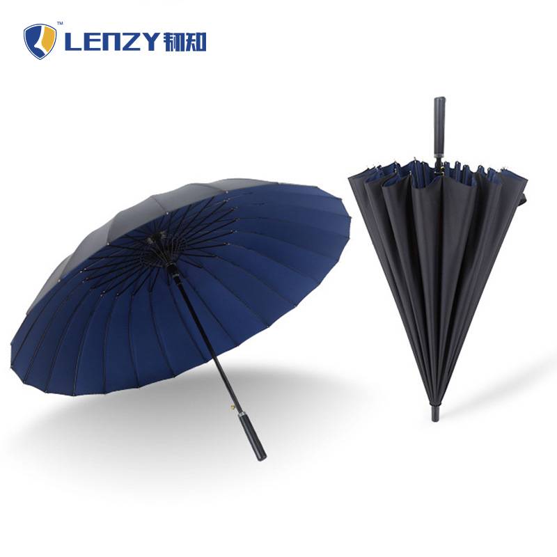 LENZY 韧知 雨伞 24骨双层-丈青/把