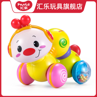 汇乐旗舰店997儿童宝宝益智早教灯光音乐爬行小虫婴幼儿宝宝引导学步6-12月男女孩玩具