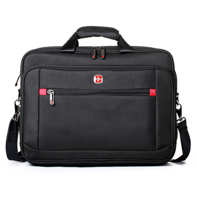 拉杆插袋+运费险！数码包14/15.6英寸瑞士军刀女单肩手提电脑包男商务公文包小号14英寸36*13*28-