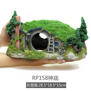 鱼缸大型爬虫造景躲避洞守宫蜘蛛盒蜥蜴寄居蟹爬虫箱造景爬宠造景