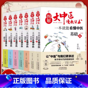 [7册]图解大中医漫画 [正版]精装给孩子的中医启蒙课4册儿童绘本写给孩子的启蒙漫画 中药汤头歌诀三字经黄帝内经养生中草