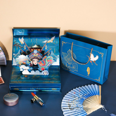 工匠时光520情人节礼物中国风口红礼盒套装创意生日送女朋友生日礼物女友闺蜜老婆七夕节日礼品锦绣国风礼盒